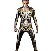 Shmily Girl Skeleton Costume Women Men Halloween Costumes Cosplay Jumpsuit Bodysuit