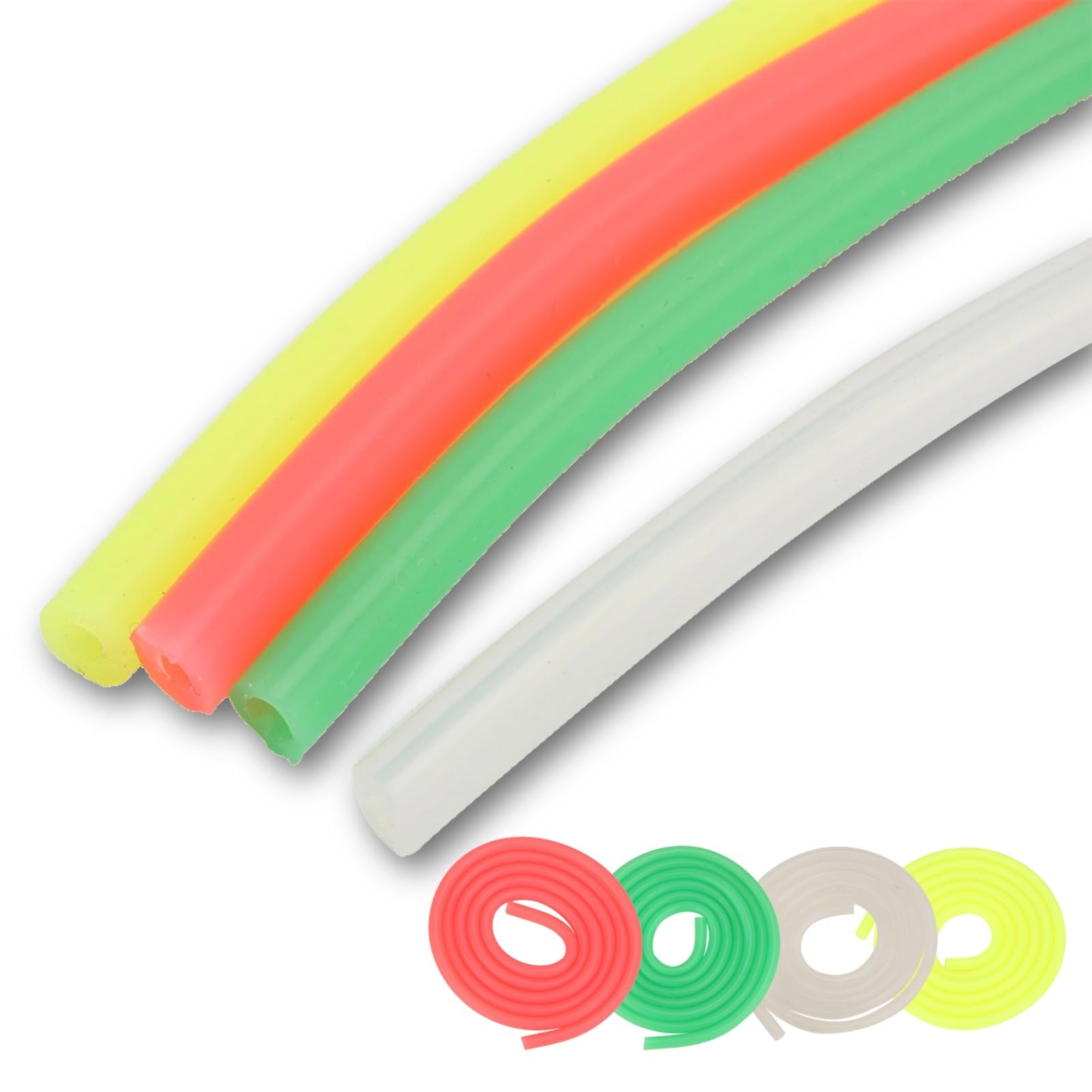 Fuel Line Pipe, 1/10 Universal Silicone Fuel Line Tube Pipe 3x5mm Upgrade Part Fits for RC Gasoline Car Model
