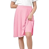 Zando Girls Knee Length Skorts | A Line Skirt with Shorts | Uniform Skirts Back to School Outfits for Playtime Size 6-14