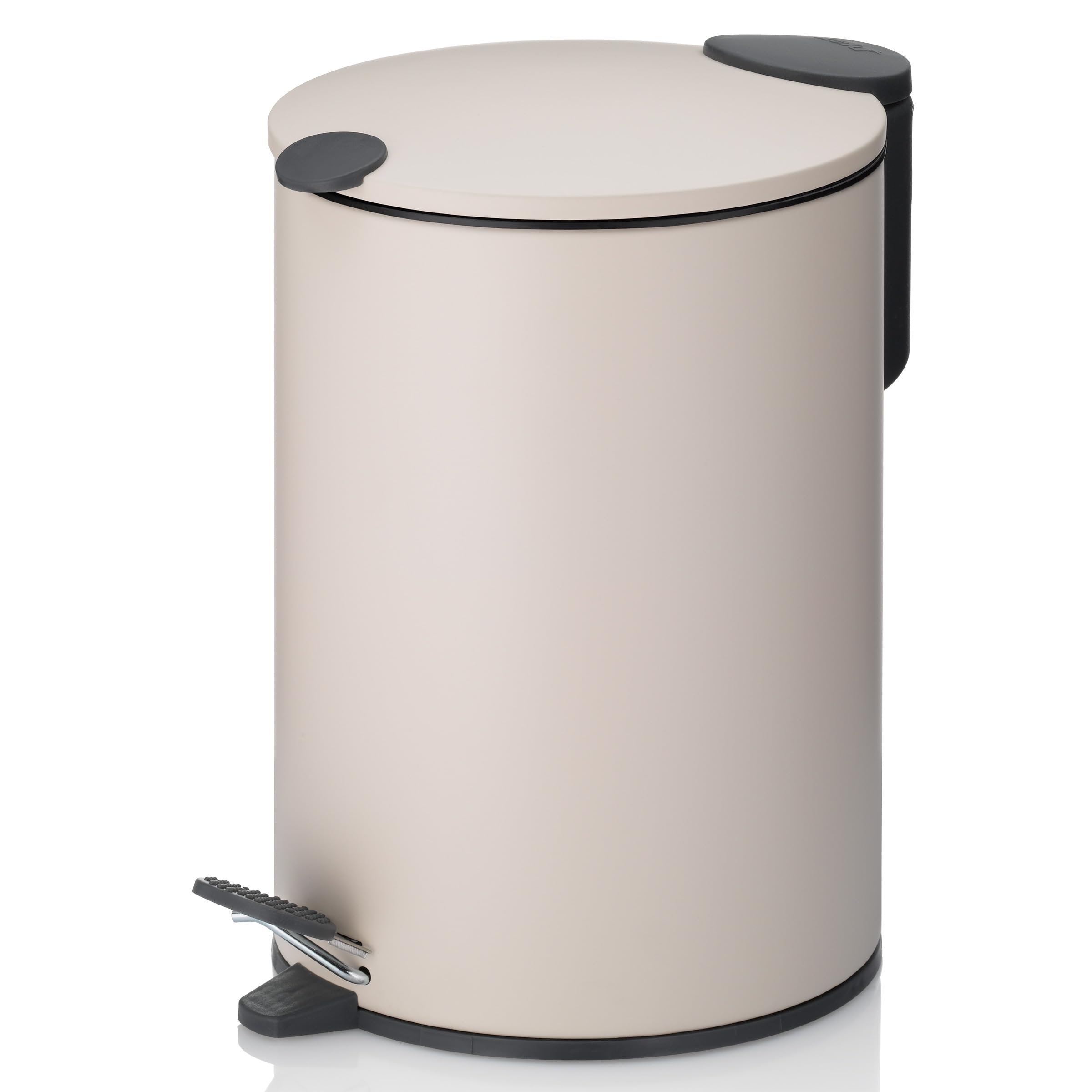 kela 23619 Cosmetic Bin with Inner Bucket 3 L Silent Closing Metal Mats Beige