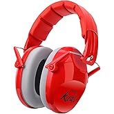 PROHEAR 032 2.0 Noise Cancelling Headphones for Kids - 25dB Noise Reduction - Adjustable Sensory Ear Protection Muffs for Concert, Fireworks, Monster Truck Shows, School - Red