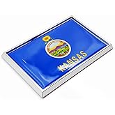 Perdecor Kansas Flag Sticker Emblem Decal Car Chrome Flags, 2 Pack, 3 x 2 inches