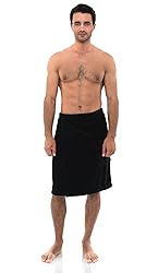 TowelSelections Mens Shower Wrap Adjustable Cotton