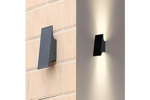 SOTTLOT Solar Outdoor Lights, 3000K 700LM Solar Wall Lights Outdoor Up and Down, Dimmable Solar Sconce Lights, IP65 Waterproof Outdoor Solar Lights for Yard Patio Garage Porch, 1pcs