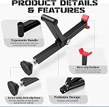 JFG RACING Motorcycle Rear Wheel Stand Foldable Paddock, Universal Red view 4