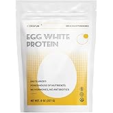 ORGFUN Egg White Powder 8 Oz, Pasteurized Egg White Powder, Gluten-Free, Non-GMO, Made in USA Great for Scrambled Egg Whites