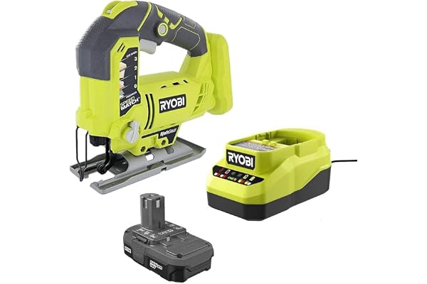 Ryobi 18 Volt Lithium-Ion Orbital Jig Saw Combo Kit with Battery and Charger (Bulk Packaged, Non-Retail Packaging) P2TEUXF
