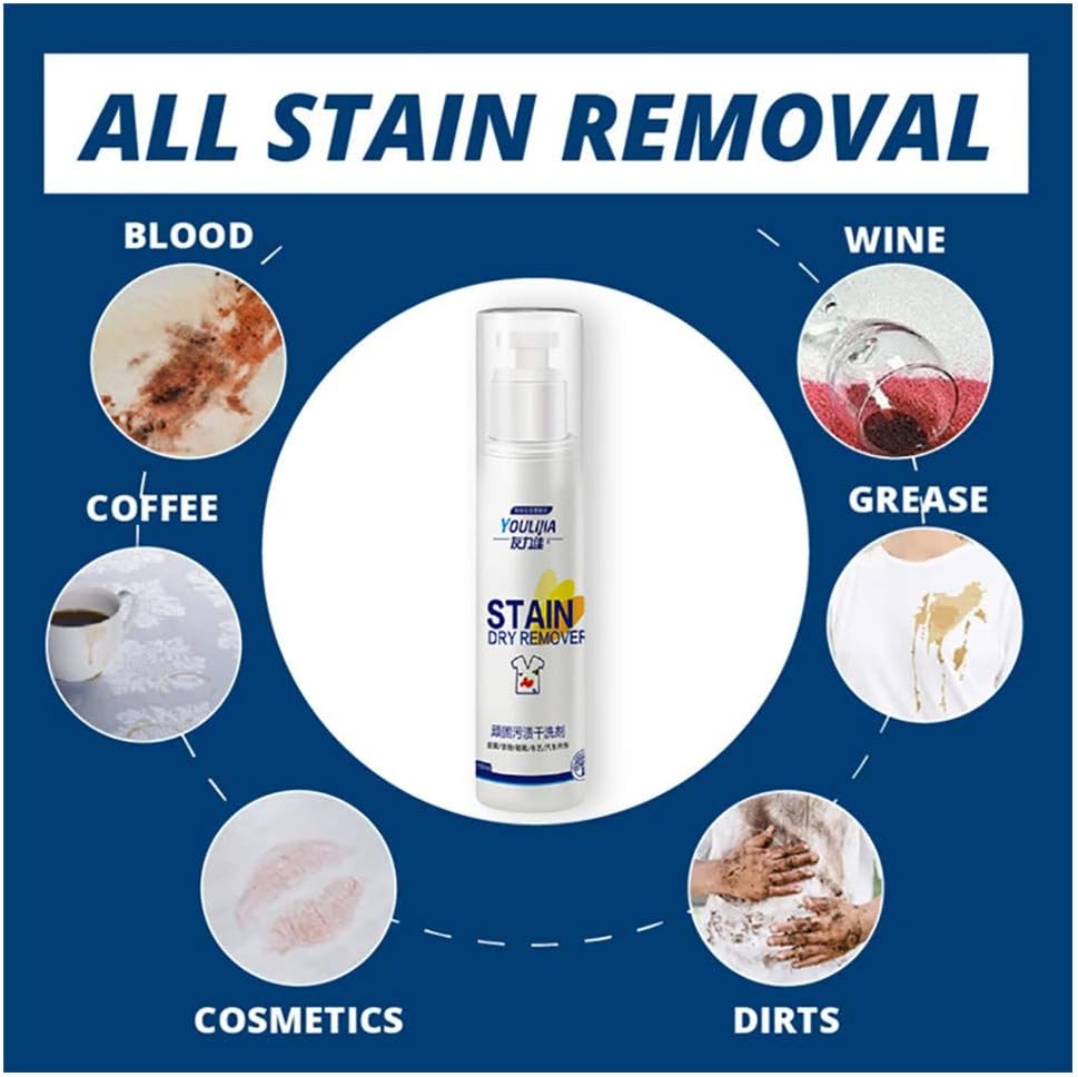 All Purpose Rinse Free Cleaner Stain Remover Spray Dry Cleaning Agent Home Kitchen Cleaner For Grease Oil Coffee Wine Cleaner In Sofa Seat Furniture Clothes 150 Ml Amazon Co Uk Grocery