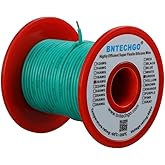 BNTECHGO 20 Gauge Silicone Wire Spool 100 ft Green Flexible 20 AWG Stranded Tinned Copper Wire