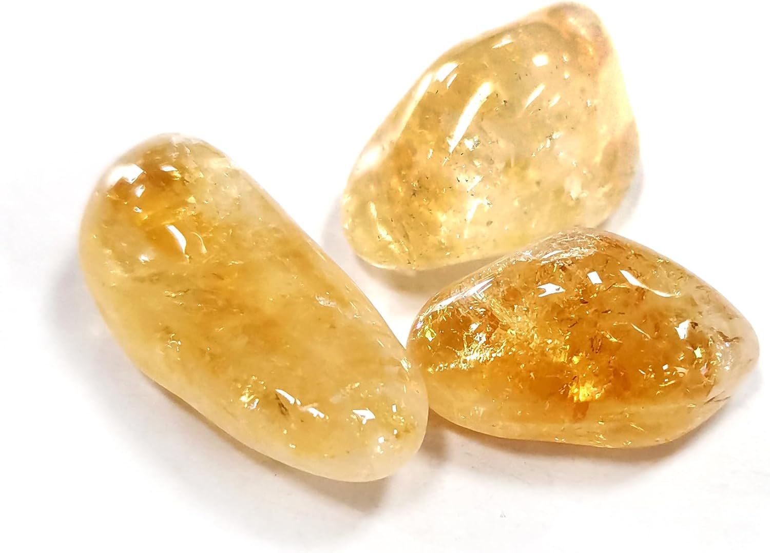 Indoor Fountains & Accessories - Boolavard 1 X Set of 3 Citrine Stones Gemstones Crystals