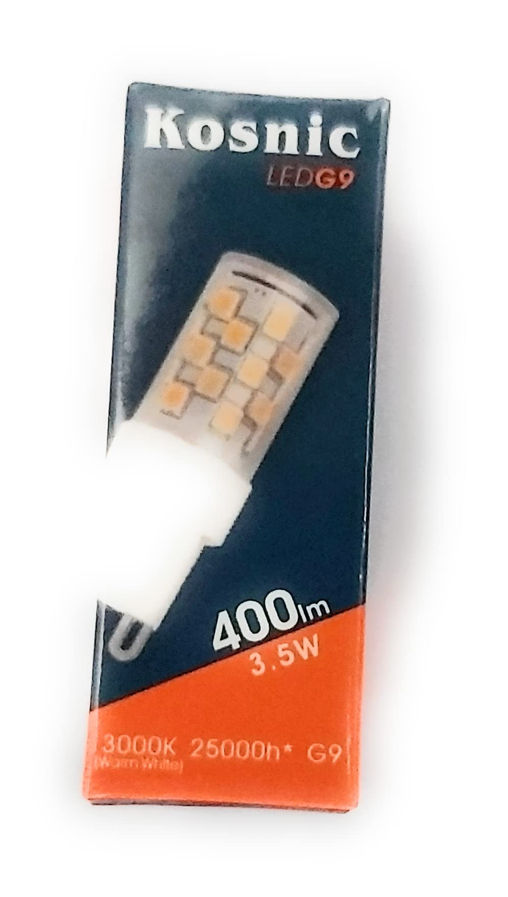 3 X KOSNIC 3.5W G9 LED KLED3.5CPL/G9-N30 Warm White 3000K A++ Rated Equivalent Brightness to 35W Halogen Average 25000 Hour Life 400 Lumen Instant Full Light Non UV 50MM X 16MM Non DIMMABLE