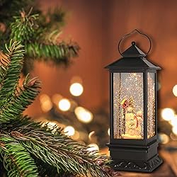 Eldnacele Christmas Snow Globe Lantern with