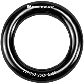 S.E.PEAK 25kN Aluminum Rappel Ring, Perfect Tension O-Ring, Connection Ring for Rock Climbing, Arborist, Gold/Blue