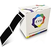 Black Rectangle Sticker Labels 3×2 Inch Vinyl Stickers Color Coding Name Tags Roll Removable Waterproof 300 per Dispenser Box