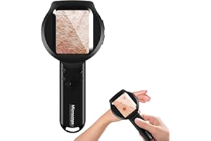 JBMBHC Handheld Dermatoscope, 500X Magnification Skin & Scalp Analyzer for Scalp/Hair Trichomes Facial Skin Dermatoscope, 16MP Camera for Hair Follicle Observation, Digital Microscope with 2.8" Screen