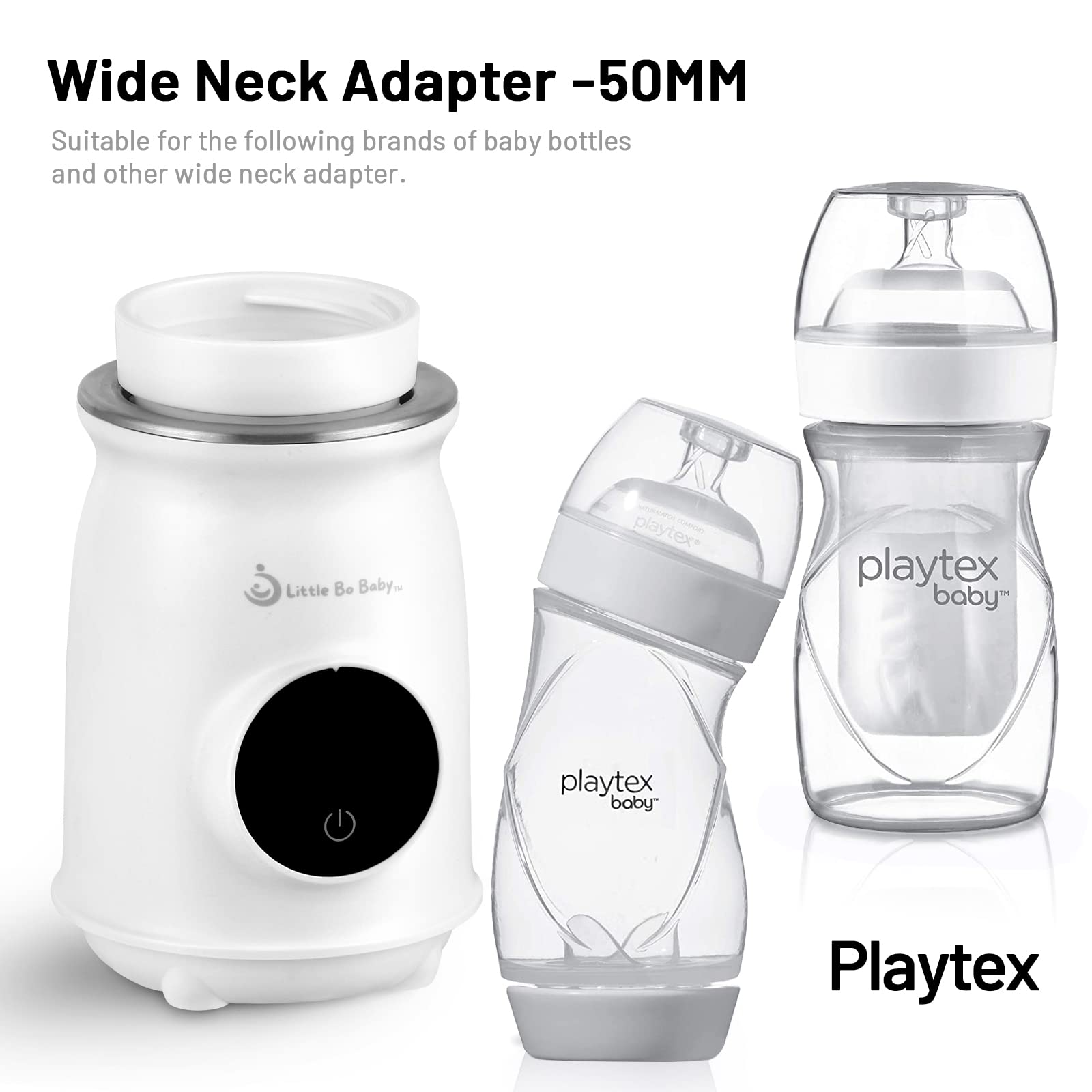 Little Bo Baby Bottle Adapter, Portable Bottle Warmer Adapter for Playtex Ventaire Baby Bottle Adapter -50MM