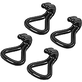 MECCANIXITY Ratchet Double J Strap Hook Load 1763 Lbs for 1" Tie Down Strap Webbing Car Truck Trailer Pack of 4 Zinc Color
