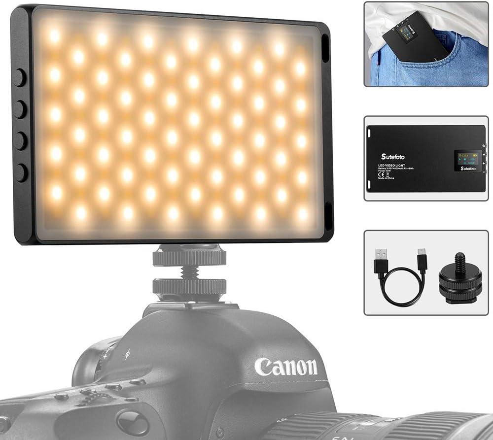 LED Video Light Mini Camera Light Usb Charging Aluminum Amazon.co.uk