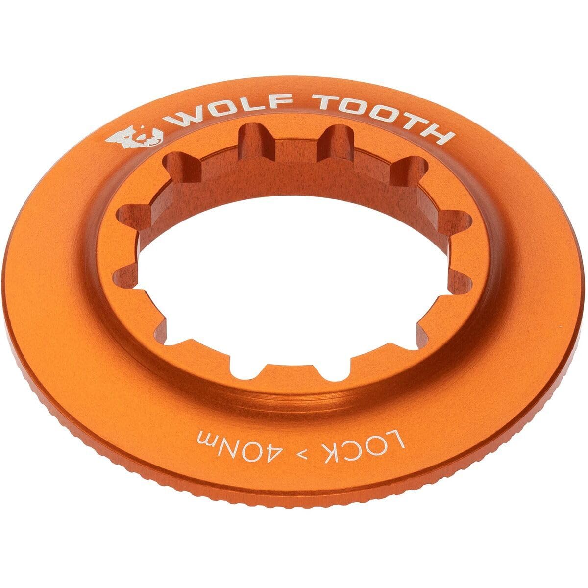 Wolf Tooth | Centrelock Rotor Lockring Internal Spline Orange | Customisable Bike Accessories And Components Precision Engineered
