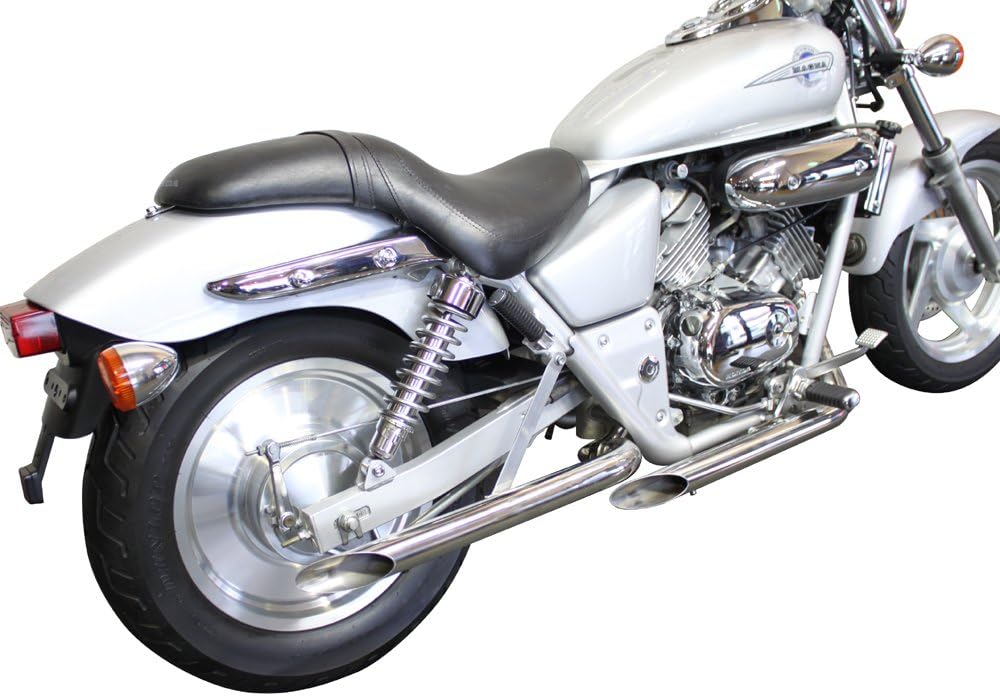 Amazon ホンダ マグナ250 ステンレススラッシュカットマフラー マフラー 車 バイク