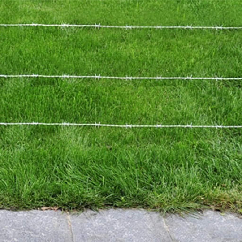 vidaXL Alambre de Espino 500 m Color Gris Concertina Valla Alambrada