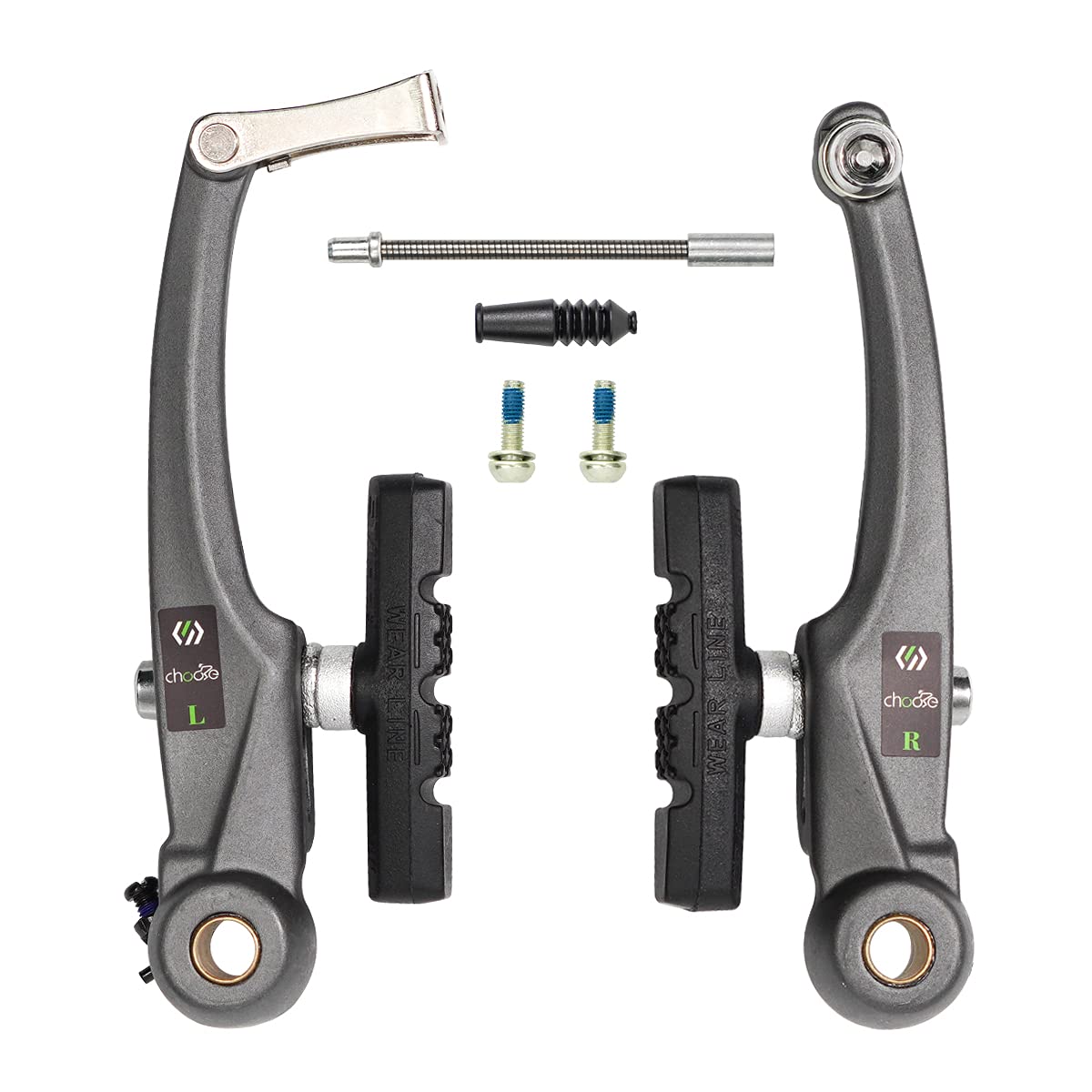 Chooee Mountain Bike Linear V-Brake Set, Bicycle Front and Rear V Brakes ZYZVB1