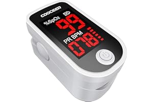 COOCEER Pulse Oximeter Fingertip for Home Use: FSA Eligible Oxygen Monitor - Enhanced Spo2 Blood Oxygen Monitor with Bold Dual Direction Readings - Wide Applicable o2 pulse oximeter finger for ages 3-80
