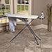 Household Essentials 974406-1 Extra Wide Top 4-Leg Large Board | Natural Cotton Cover and Iron Holder Stand | Bronze, Beige
