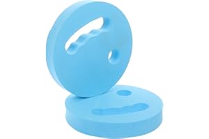 POPETPOP Water Exercise Discs : 1 Pair EVA Foam Water Weights for Pool Exercise - Hand Held Swim Disc for Kids and Beginner