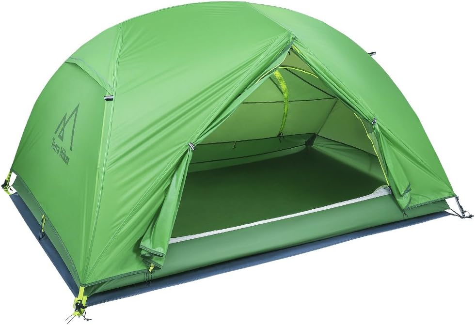 Terra Hiker Ultralight Camping tent, Durable Double-Layer Waterproof & Windproof Tent, Portable Folding Outdoor Tent for Hiking Climbing Camping for 4 Seasons, 2-3 Person