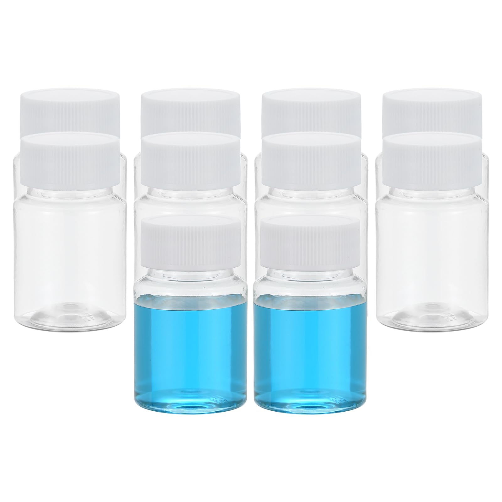 PATIKIL 10 Pcs 50ml Reagent Bottles, PET Wide Mouth