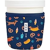 Sok It IceCreamSok Insulated Neoprene Cover (Hot Dawgs, Tapered Ice Cream Pints)