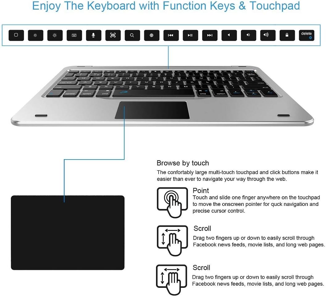 Arteck Keyboard Case with Track Pad for iPad 9th Gen 10.2-inch 2021 - Image 3