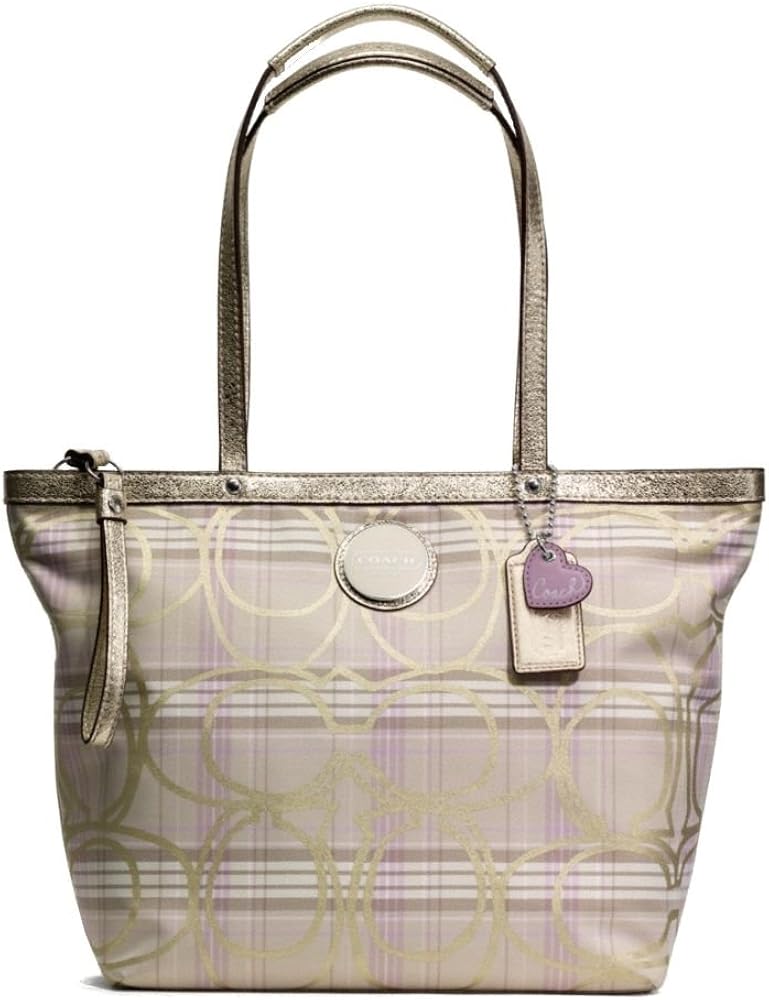 coach plaid tote