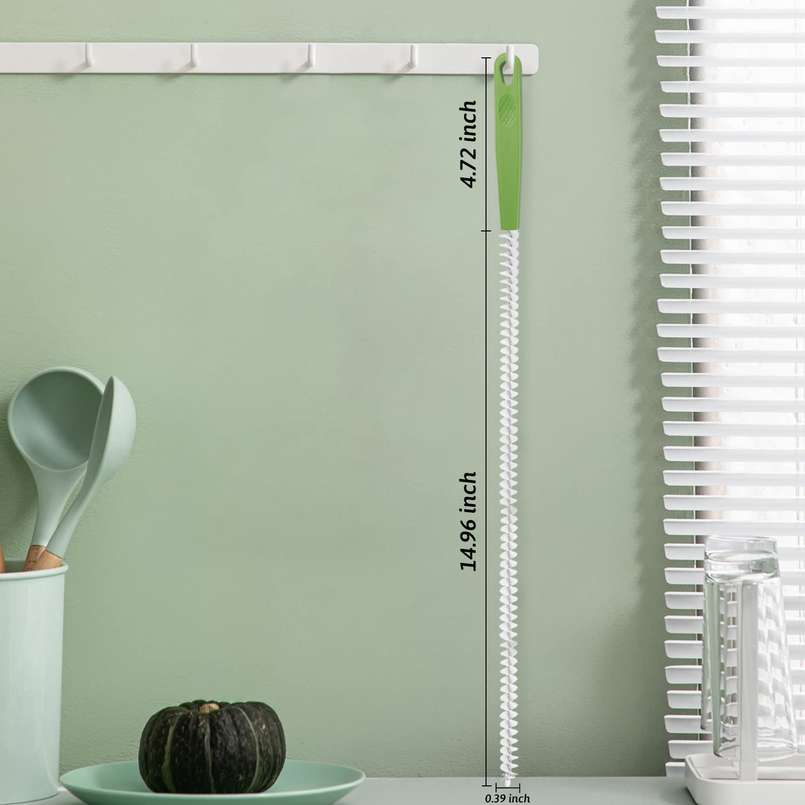 Sewer Drain Brush, Drain Clog Remover, 19.7inch Flexible Long Pipe Snake Hair Clogs Catcher Cleaner Tool for Toilet, Kitchen Sink, Sewer Drain, Bathroom Tub