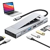 8-in-1 USB C Hub with M.2 NVMe SSD Enclosure, 4K HDMI, 100W PD, 10Gbps USB-C, USB3.2, SD/TF Card Reader for XPS, Dell, MacBoo