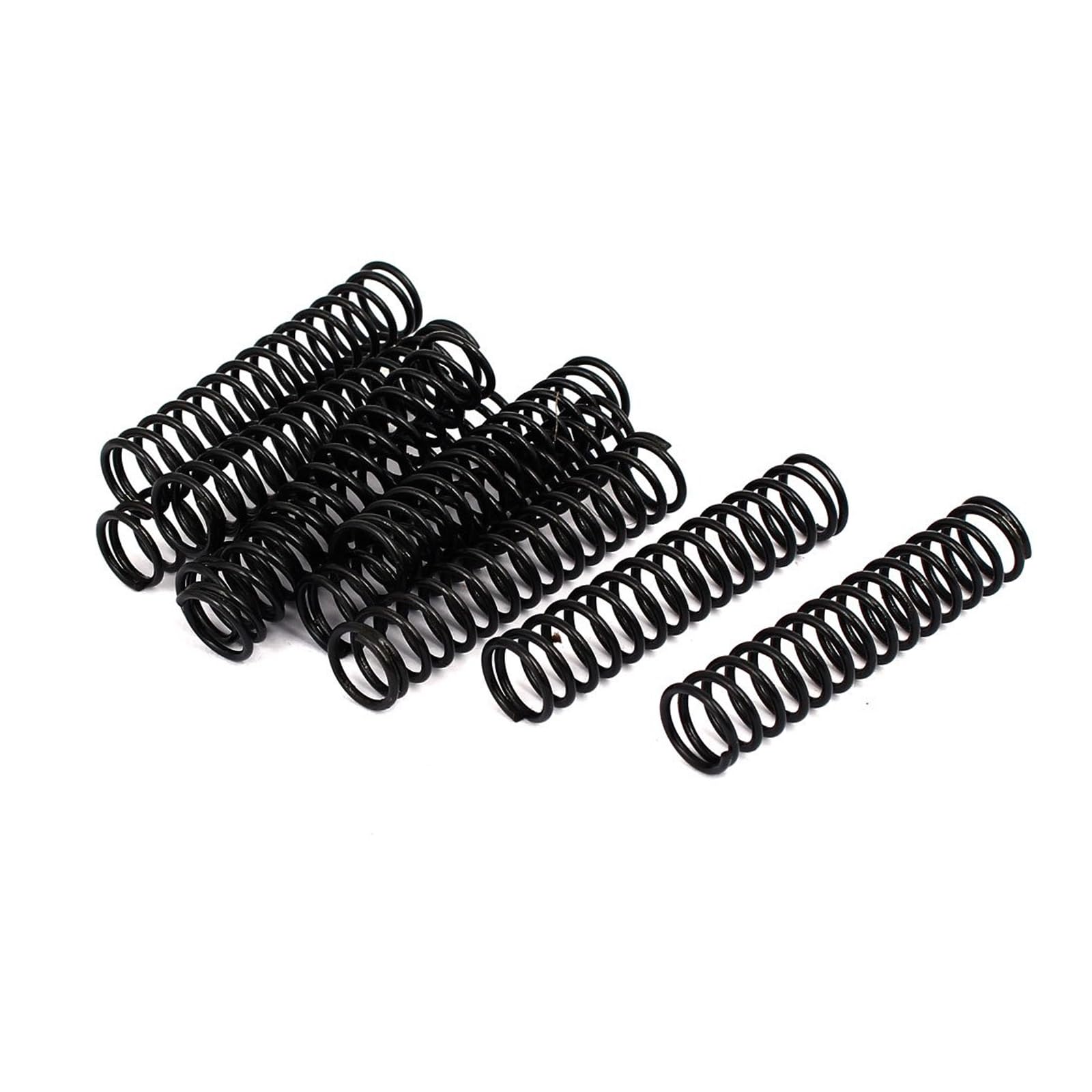 TA-VIGOR 10Pcs Extended Compressed Spring, 1.2mm Wire Dia, 11mm OD, 50mm Length Durable Stainless Steel Small Dual Hook Tension Spring for Furniture Screen Doors Repair Projects