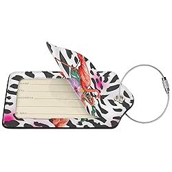 Docsckus 2 PCS PU Leahter Luggage Tag with