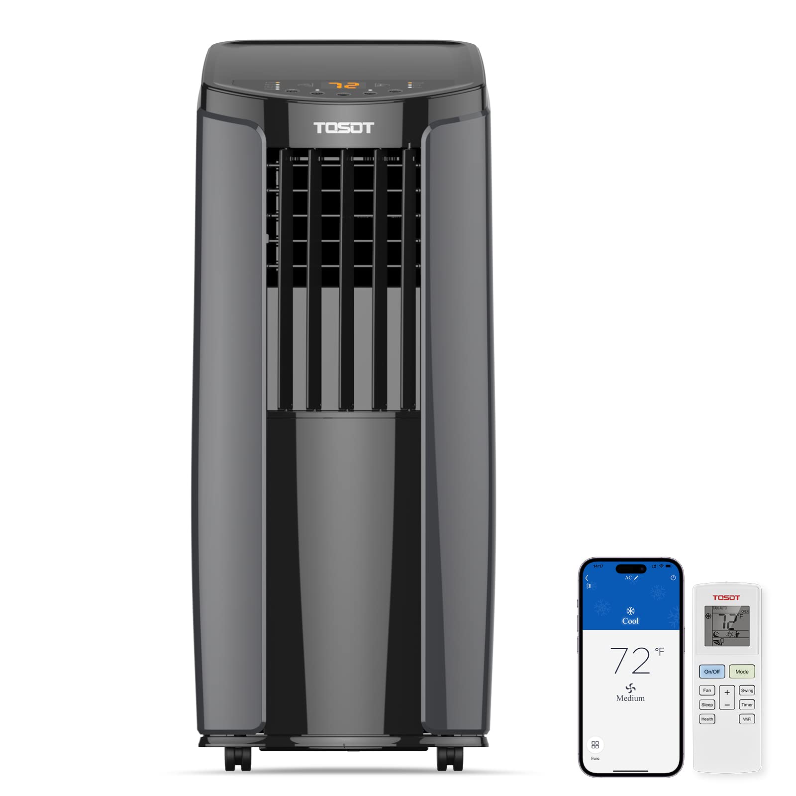 Photo 1 of TOSOT 10,200BTU (6,200 BTU SACC) Portable Air Conditioner, Smart Wifi Control, AC Unit with Dehumidifier, Fan, Window Kit for Easy Installation, Cool Rooms Up to 400 Square Feet, Shiny Series