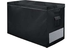YANGSHILEI Chest Deep Freezer Cover for 14-16 cu ft Chest Deep Freezer Waterproof Dustproof ,Top with Zipper to Open UV Resistance Chest Deep Freezer Protector 56"W×29.5"D×36"(Black)