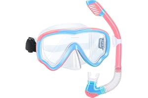 SwimStars Snorkel Set for Adults and Kids, Snorkeling Gear Anti-Fog Swim Mask Dry Top Snorkel Kit with Carry Bag, Snorkeling Scuba Diving Swimming Travel