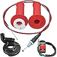 HOLATO 22mm 7/8 Throttle Handle Grips Cable Clamp On Off Switch for Coleman CT100U CT200U Baja Doodlebug Db30 Mb165 Mb200 50cc 90cc 110cc 125cc SSR Coolster Apollo CRF50 Pit Dirt Bike