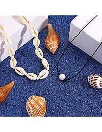 XOCARTIGE Puka Shell Choker Necklace for Women Sea Shell Necklace Bracelet Set Pearl Choker Summer Beach Jewelry