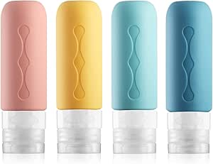 Gemice Travel Bottles for Toiletries Tsa Approved Travel Size Containers BPA Free Leak Proof Travel Tubs Refillable Liquid Travel Accessories for Cometic Shampoo and Lotion Soap