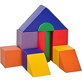 Soozier 11 Piece Soft Climbing Blocks for Toddlers, Kids Foam Climber and Crawl Gym Play Toy, PU Leather Easy to Clean & Play