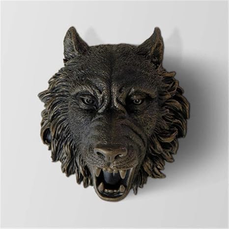 Amazon Chinaboos 像 熊 キングコング ライオン トラ 狼の頭像 樹脂アート クラフト 怒った動物の頭 壁装飾 アート彫刻 R107 インテリア オンライン通販