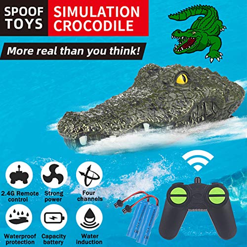 Crocodile Remote Control Boat, 2.4G Electric RC Boat Simulation