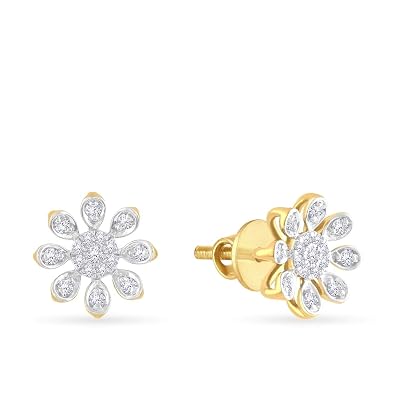 Buy Malabar Gold And Diamonds 18kt Yellow Gold And Diamond Stud