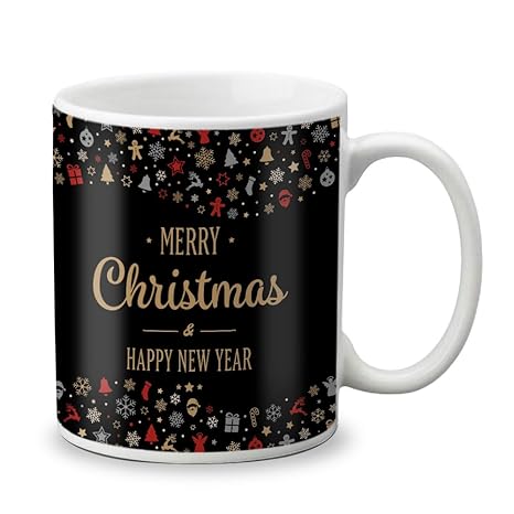 LOF Merry Christmas and New Year Wishing Gift For Girls Boys Friends Ceramic Coffee Mug