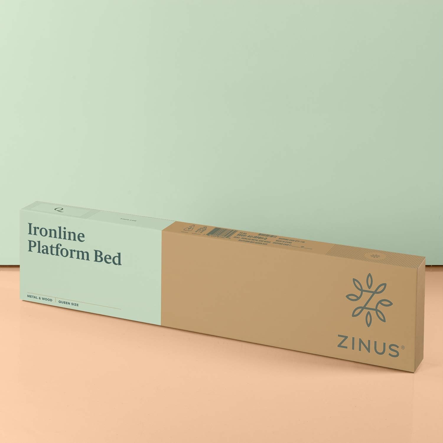 ZINUS Suzanne 18 cm Metal and Wood Platform Bed Frame, Black; Wood, Single - Image 4